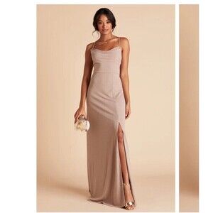 BIRDY GREY Ash Crepe Dress Taupe-Large